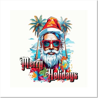 Christmas in Paradise: Merry Holidays with Santa Posters and Art